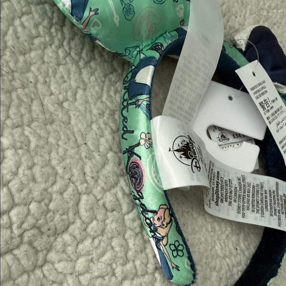 Disney Mint and Navy Alice Ears Headband - Picture 7 of 7